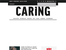 Tablet Screenshot of caringmagazine.org